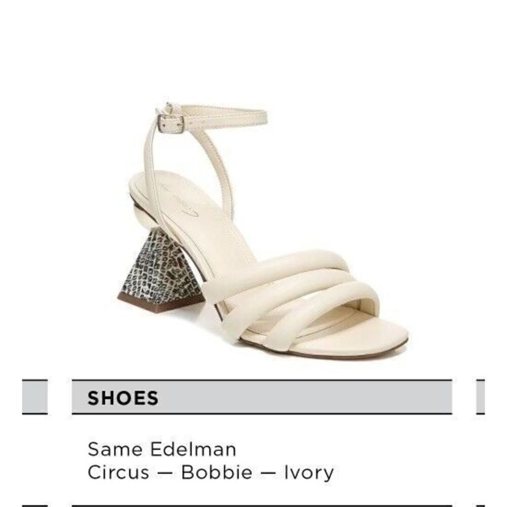 Sam Edelman Circus Bobbie - Ivory Heeled Sandals Size 37